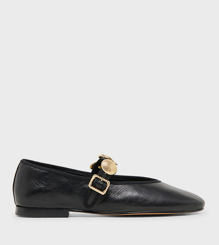 Relan Black Women's Mary Jane Ballet Flats - view 2