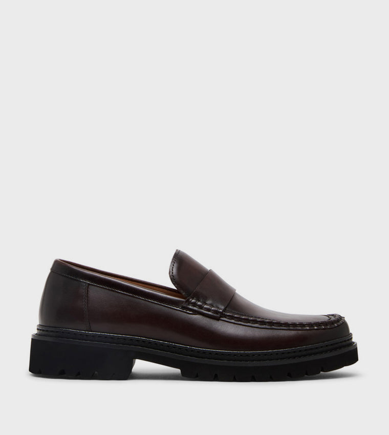Bradner-o Brown Leather Men's Formal Slip-On Shoes - view 2