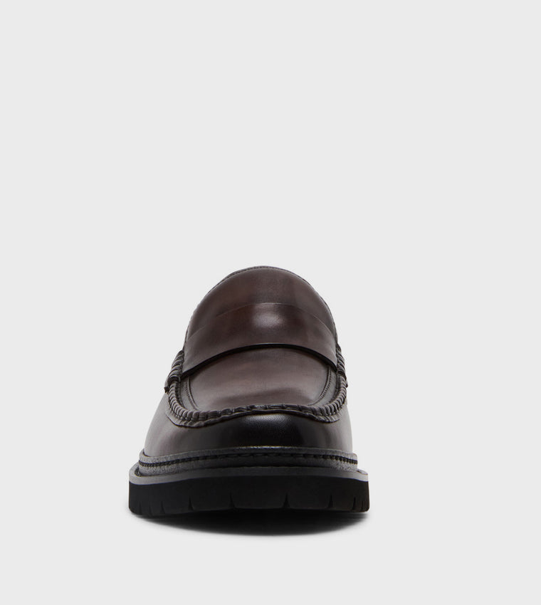 Bradner-o Brown Leather Men's Formal Slip-On Shoes - view 4