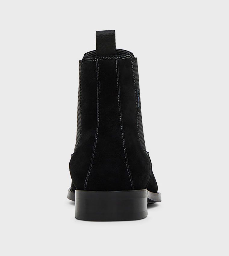 Bromptonn Black Leather Men's Chelsea Boots - view 2