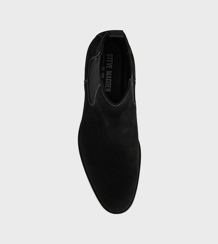 Bromptonn Black Leather Men's Chelsea Boots - view 4