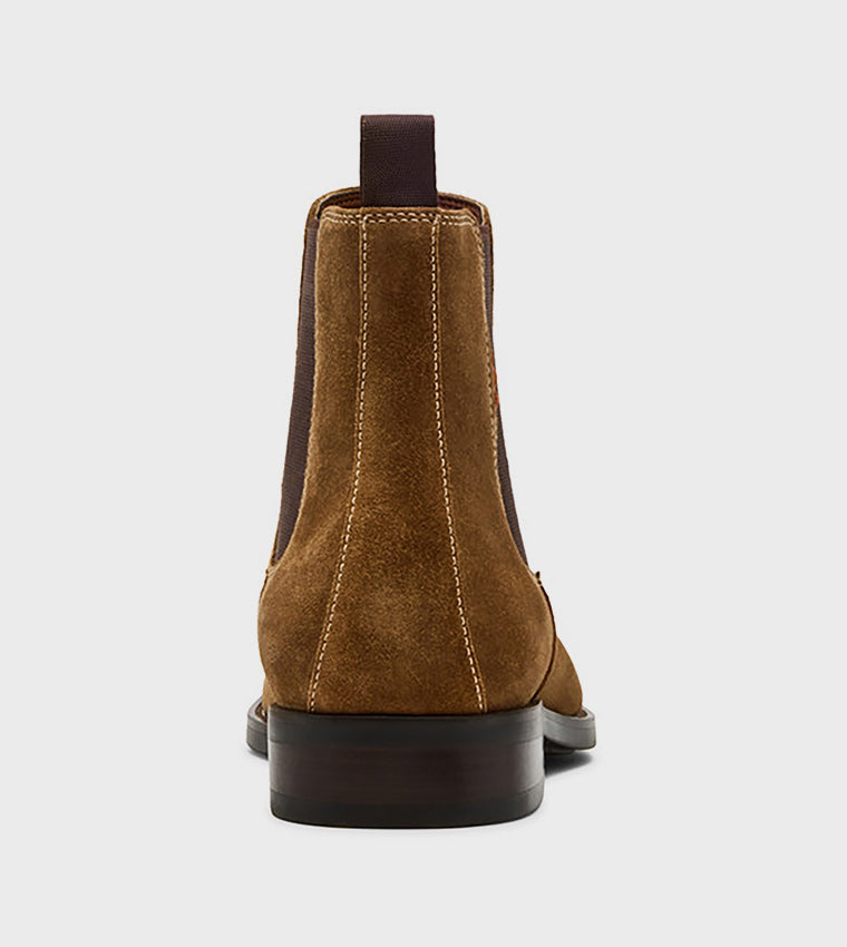 Bromptonn Tan Leather Men's Chelsea Boots - view 3