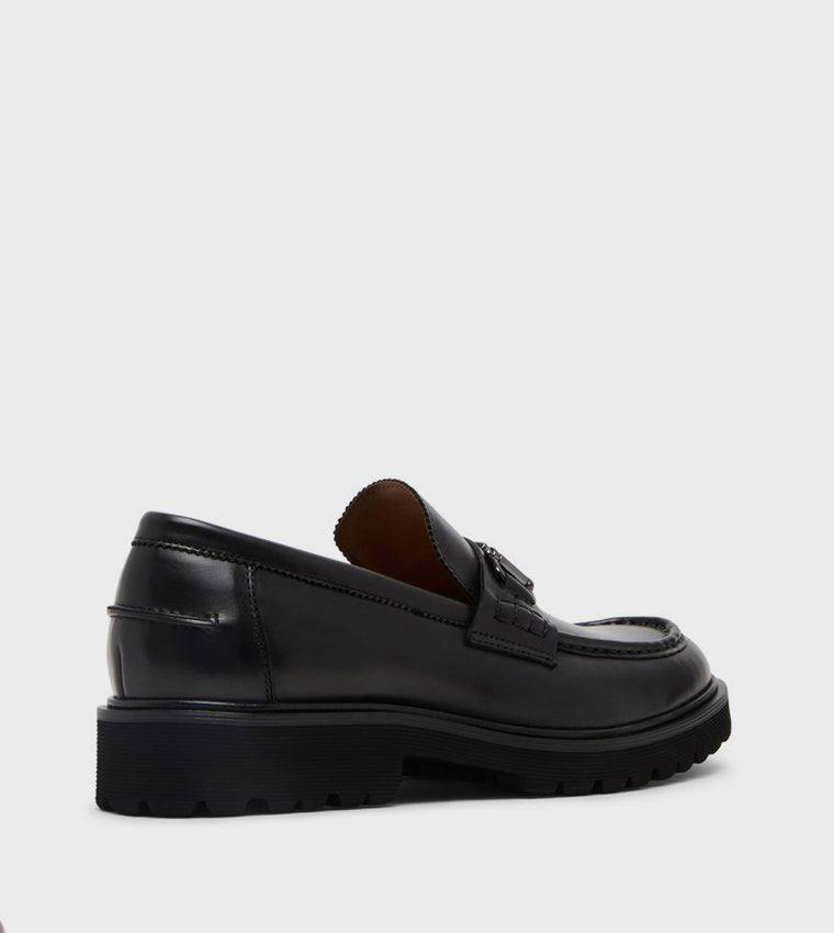 Marlow Black Leather Men's Formal Slip-On Shoes - view 4