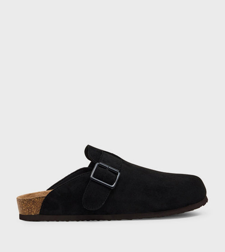 Mclog Black Suede Men's Comfort Sandals - view 2