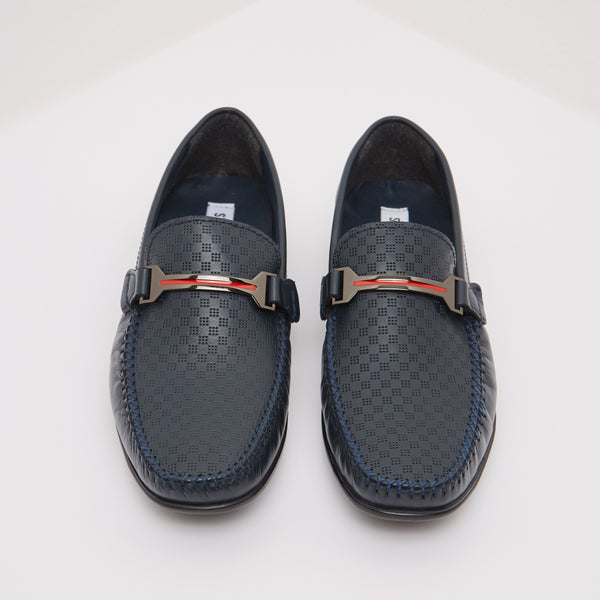 RALPHIE NAVY LEATHER | Steve Madden Middle East