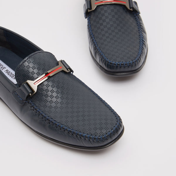 RALPHIE NAVY LEATHER | Steve Madden Middle East