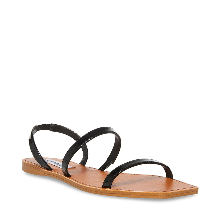 Direct Women's Black Patent Flat Sandals - view 2
