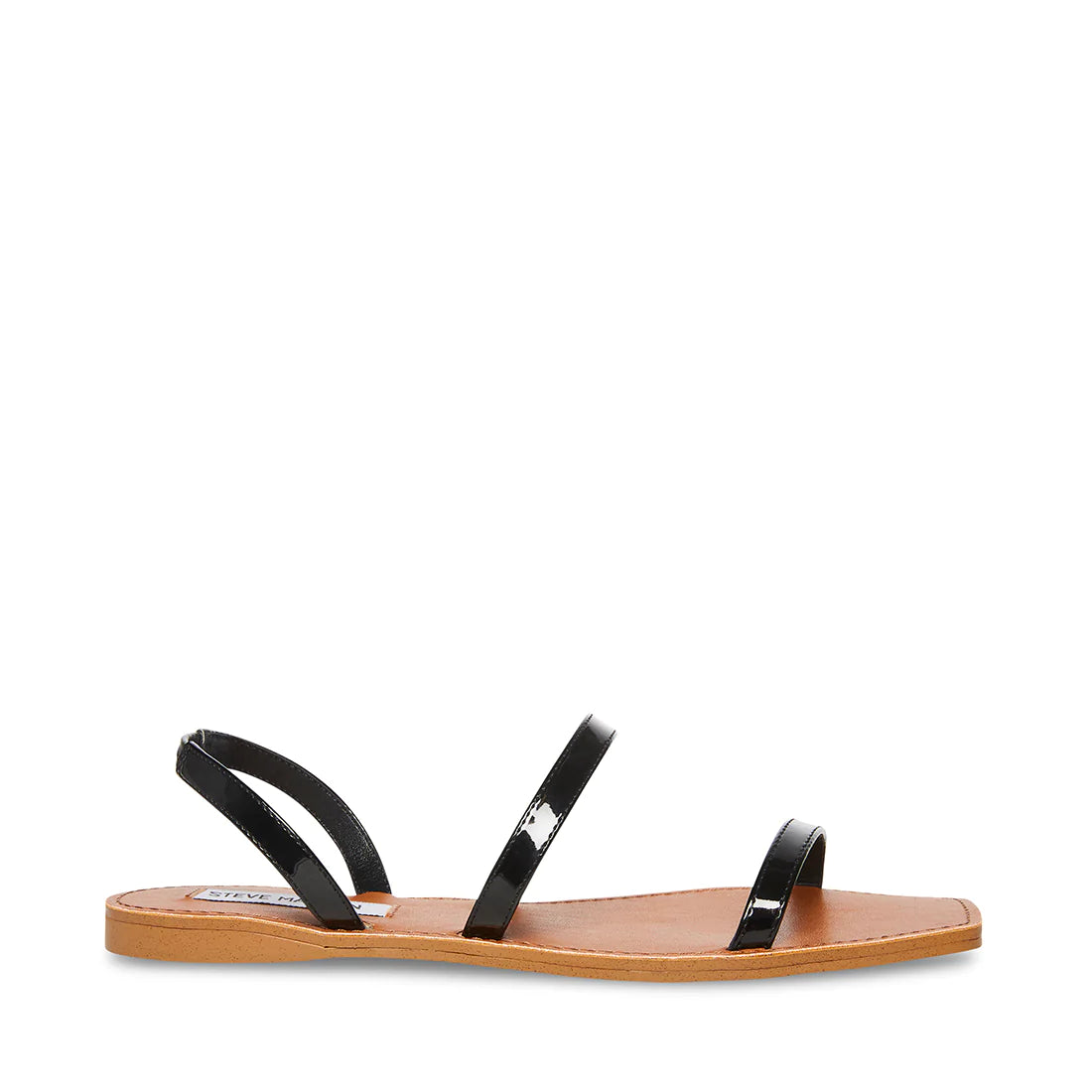 Direct Women's Black Patent Flat Sandals